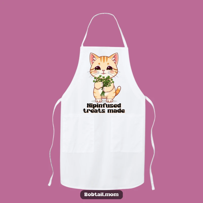 Funny Catnip Bobtail Cat Apron: Cook Up Some Happiness