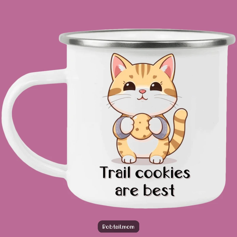 Funny Bobtail Cat Baker Camping Mug - Outdoor Baking & Hilarious Sips