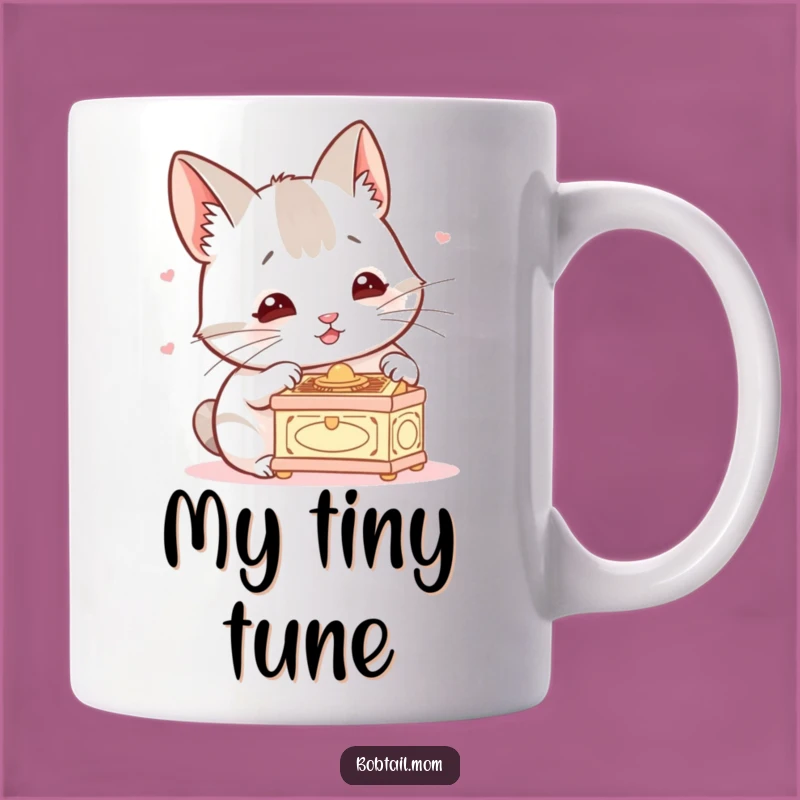 Funny Bobtail Music Box Mug: Adorable Dog Lover Gift for a Cozy Morning Sip
