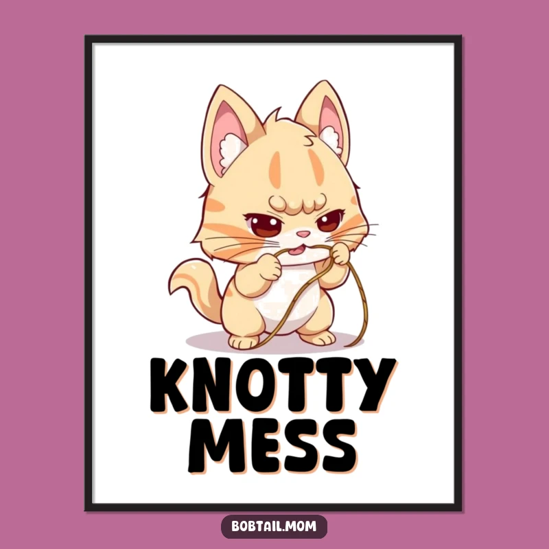 Funny Bobtail String Art Print: Determined Dog Decor, Whimsical Wall Art, Perfect Gift