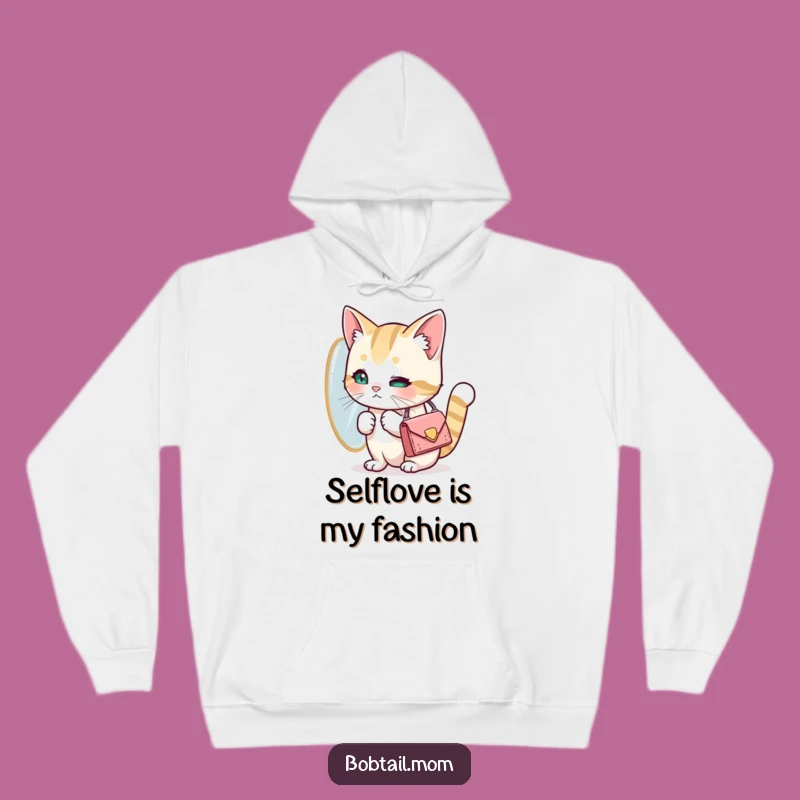 Cozy Funny Bobtail Cat Vanity Hoodie: Chic Feline Comfort and Humor