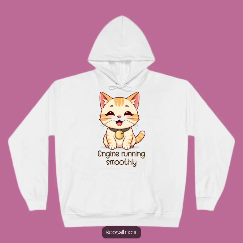 Funny Bobtail Cat Bell Collar Purr Hoodie - Warmth & Whimsical Humor