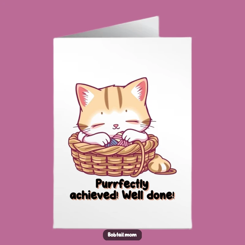 Cozy Congrats! Free Printable Card: Napping Cat, Relaxing Downloadable Wishes!