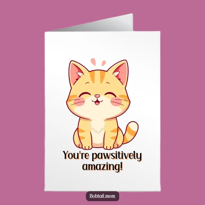 Free Printable Congrats Card: Cat Head Boop Congrats Downloadable Gift
