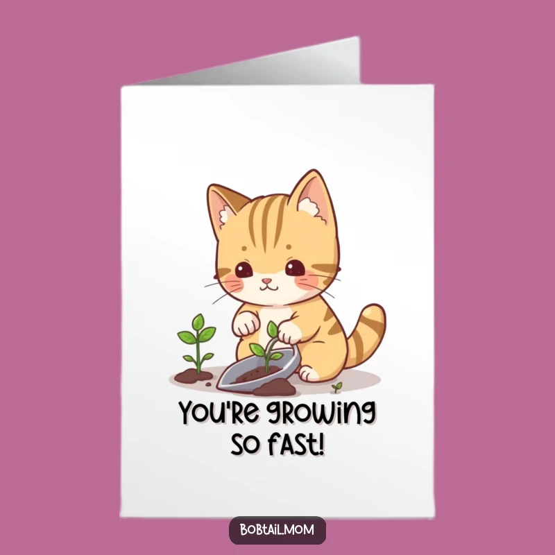 Free Printable Congrats Card: Gardener Cat, Funny Downloadable Gift for New Beginnings!