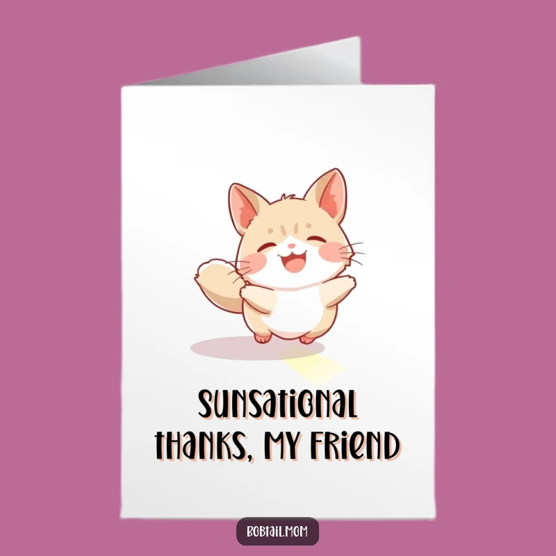 Thank You Free Printable Card: Bobtail Sunbeam Joy, Heartfelt Downloadable Gift!