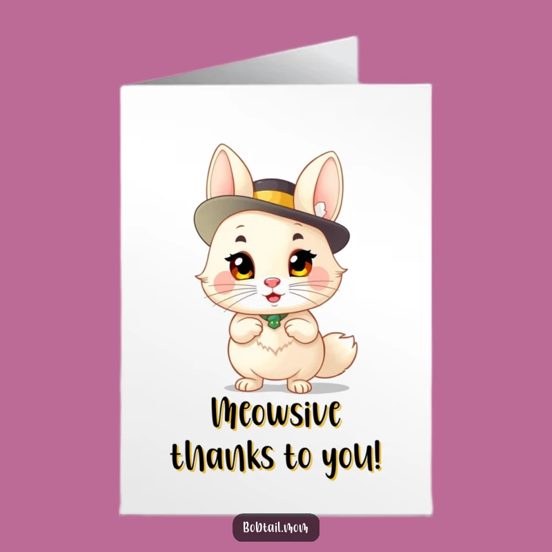 Thank You Free Printable Card: Sassy Bobtail Says Thanks, Hilarious Downloadable Gift!