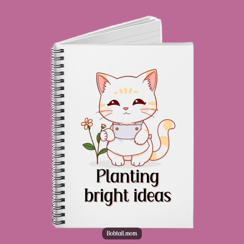 Funny Bobtail Cat Gardener Notebook: Plan Your Garden with Cute Feline Inspiration