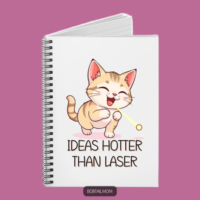 Funny Bobtail Cat Notebook: Laser Chasing Fun, Hilarious Journal for Cat Lovers