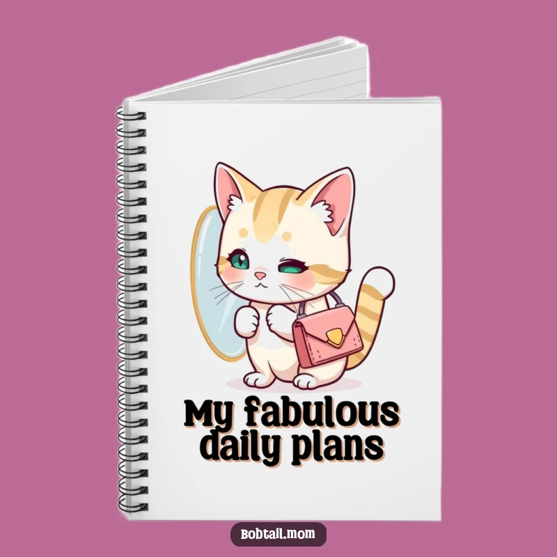 Funny Bobtail Cat Vanity Notebook: Jot Down Thoughts with Chic Feline Flair