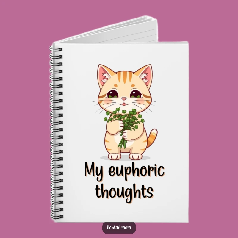 Funny Catnip Bobtail Cat Notebook: Your Journal for Happy Thoughts