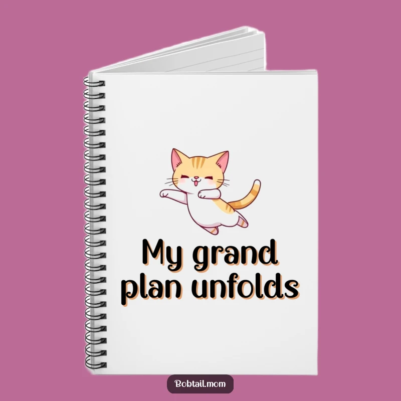 Funny Bobtail Cat Ballerina Notebook - Journal Your Graceful Moves