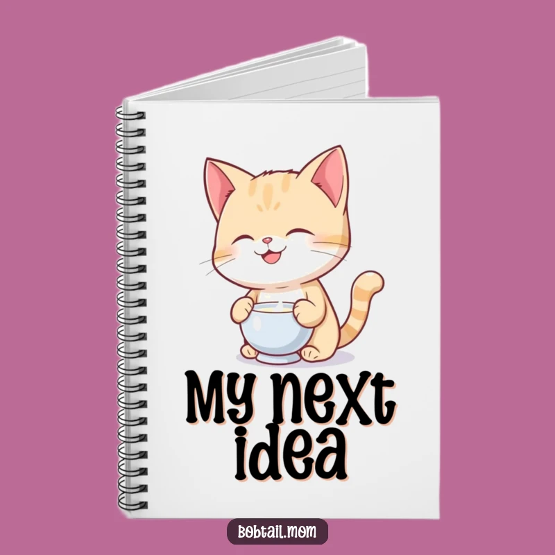 Funny Bobtail Cat Milk Balance Notebook: Jot Down Ideas with Feline Flair