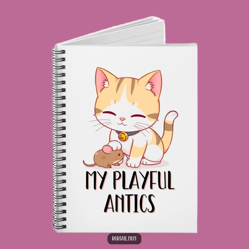 Funny Bobtail Cat Mouse Notebook: Jot Down Playful Ideas with Feline Fun