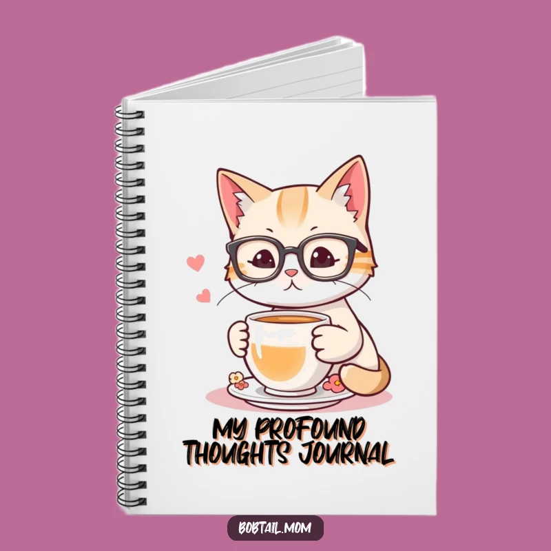 Funny Bobtail Cat Reading Notebook: Journal Your Thoughts with Hilarious Style