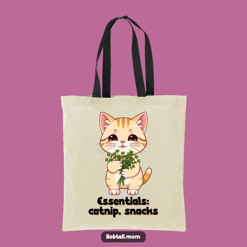 Funny Catnip Bobtail Cat Tote Bag: Carry Your Happiness Haul